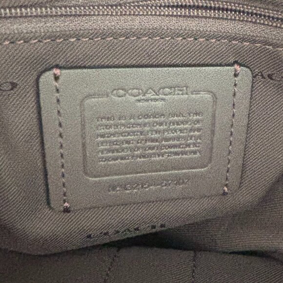 Coach Turnlock Chain Tote - Pebbled Leather - Eggplant/Dark Mauve - Picture 10 of 11